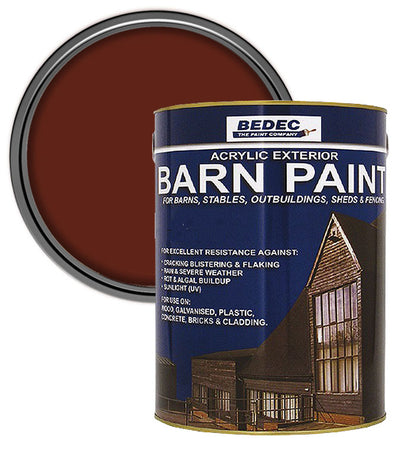 Bedec Barn Paint - Semi-Gloss - Tile Red - 5L