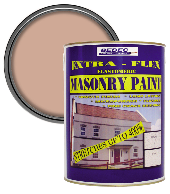 Bedec Extra Flex Masonry Paint - Suffolk Pink - 5 Litre