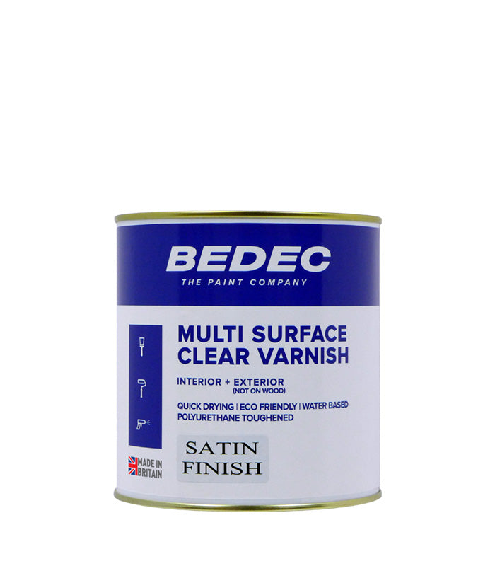 Bedec Multi Surface Clear Varnish - Satin - 1 Litre