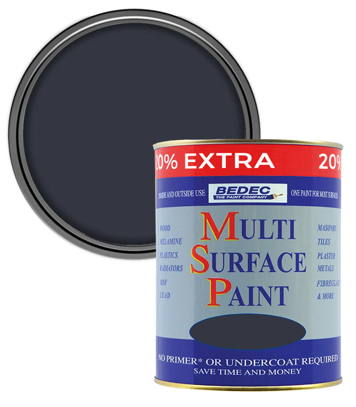 Bedec Multi Surface Paint - Matt - Anthracite - 2.5L + 20% Extra Free
