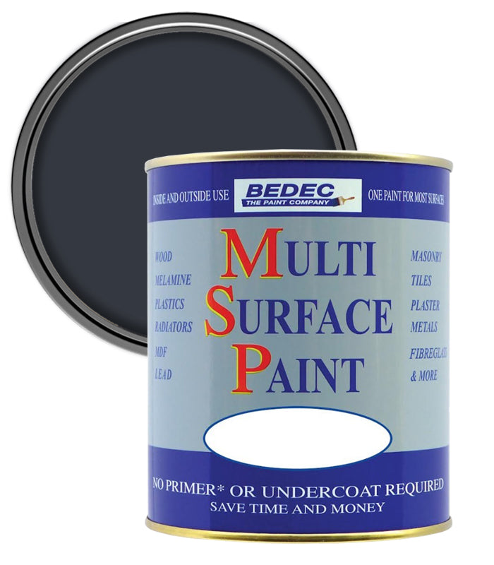 Bedec Multi Surface Paint - Satin - Anthracite - 5 Litre