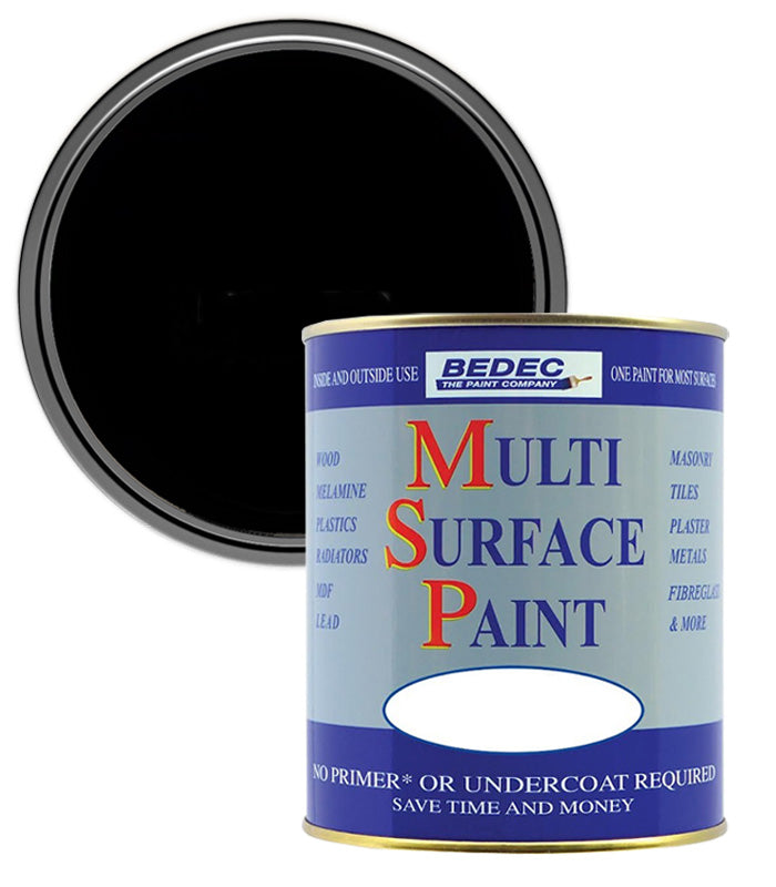Bedec Multi Surface Paint - Satin - Black - 2.5L