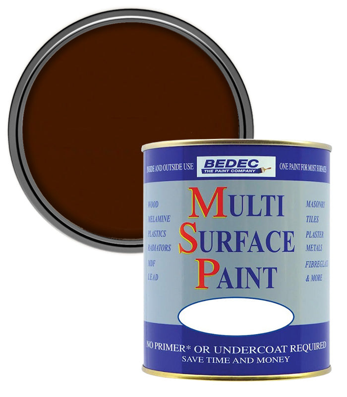 Bedec Multi Surface Paint - Satin - Chocolate - 2.5L