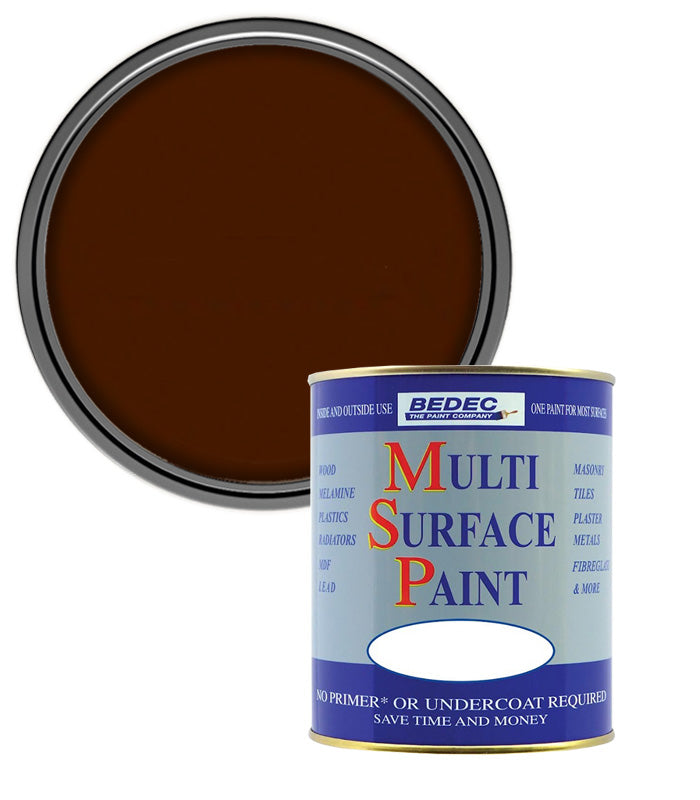 Bedec Multi Surface Paint - Satin - Chocolate - 750ml