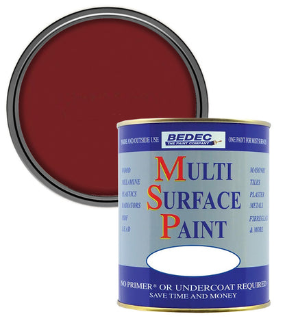 Bedec Multi Surface Paint - Satin - Claret - 2.5L