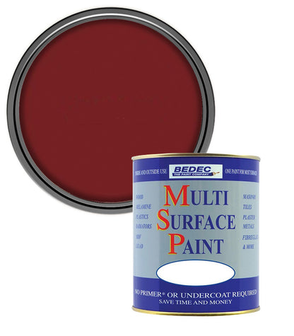 Bedec Multi Surface Paint - Satin - Claret - 750ml