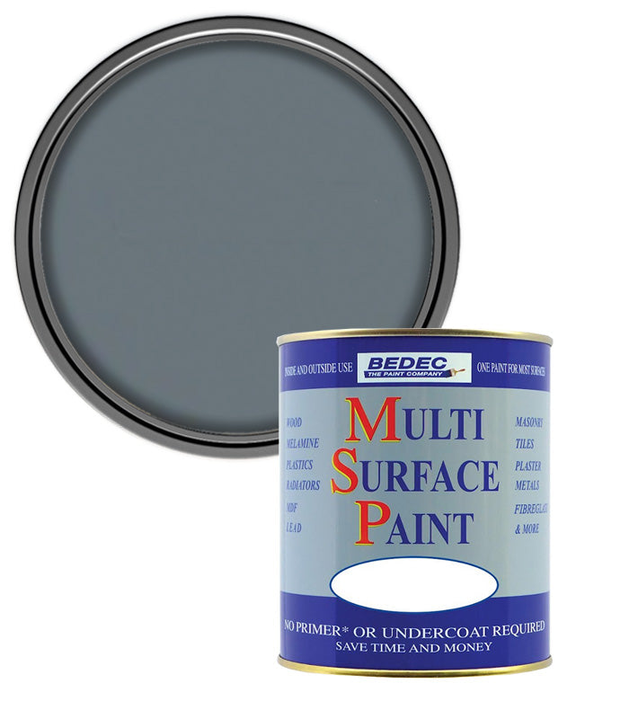 Bedec Multi Surface Paint - Matt - Dark Grey - 750ml