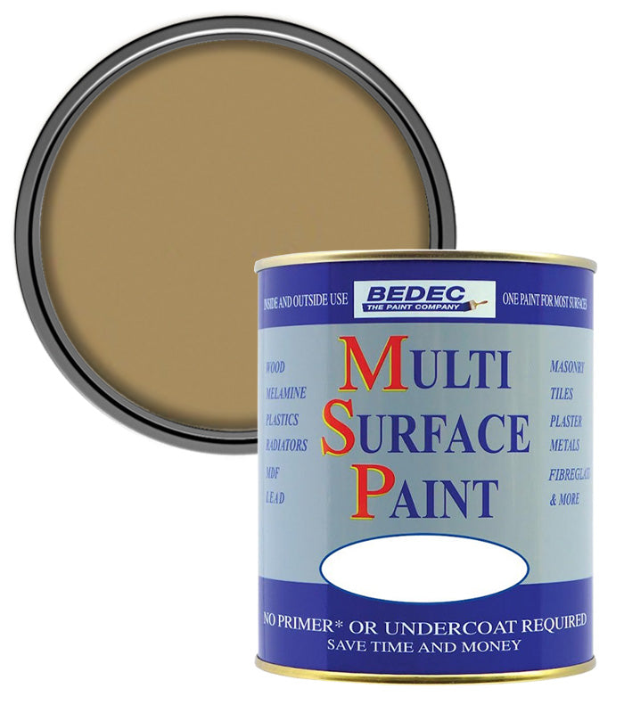 Bedec Multi Surface Paint - Satin - Gold - 2.5L