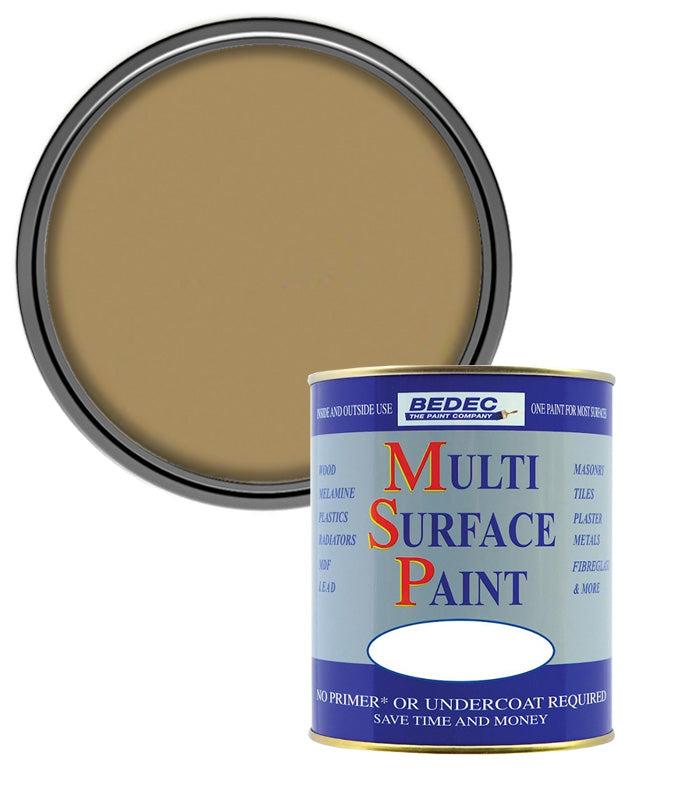 Bedec Multi Surface Paint - Satin - Gold - 750ml