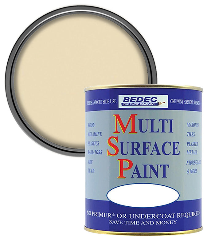 Bedec Multi Surface Paint - Satin - Ivory - 2.5L