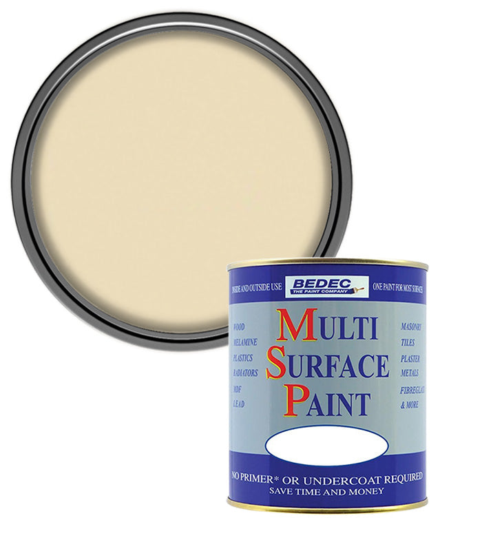 Bedec Multi Surface Paint - Satin - Ivory - 750ml