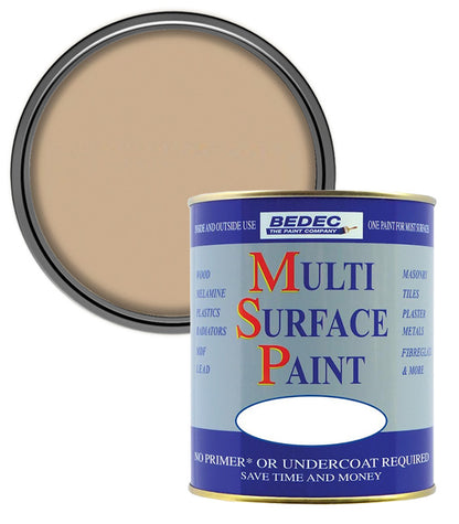 Bedec Multi Surface Paint - Satin - Mushroom - 2.5L