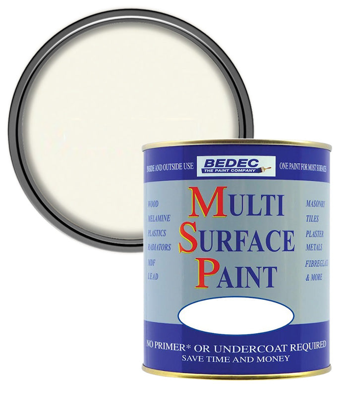 Bedec Multi Surface Paint - Satin - Old White - 2.5L