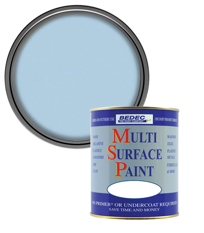 Bedec Multi Surface Paint - Satin - Powder Blue - 750ml