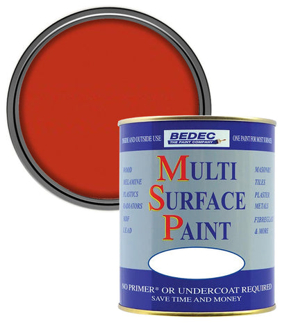 Bedec Multi Surface Paint - Satin - Red Cossack - 2.5L