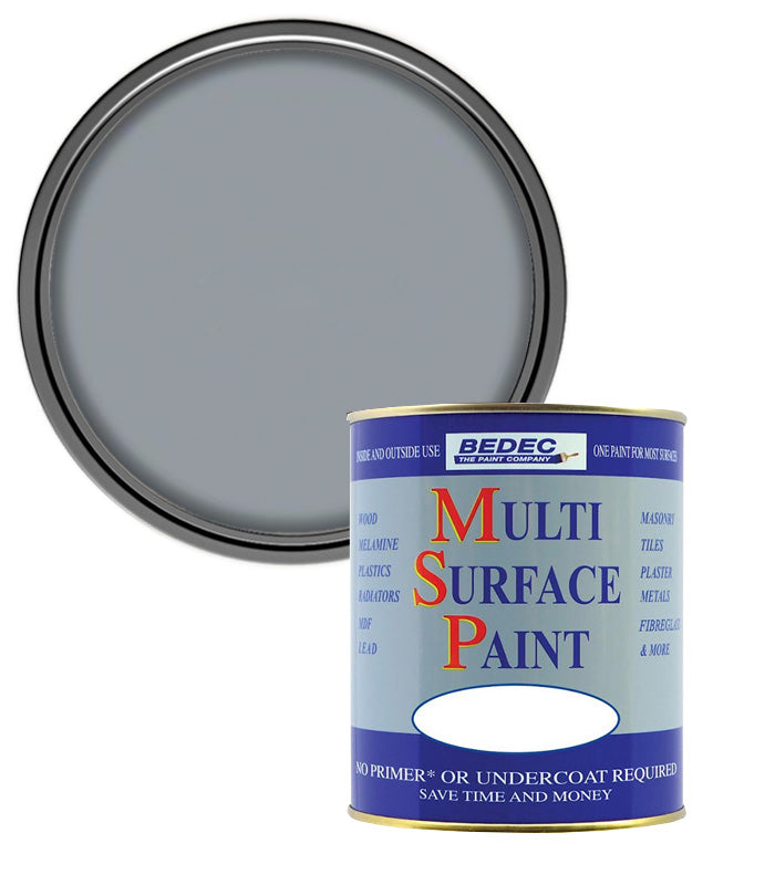 Bedec Multi Surface Paint - Satin - Silver - 750ml