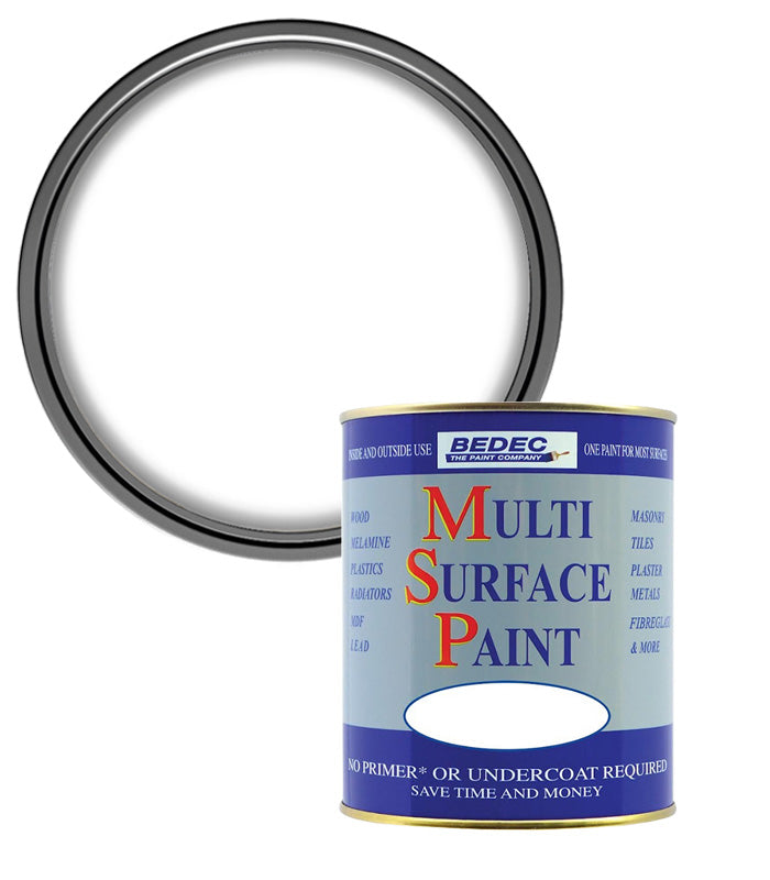 Bedec Multi Surface Paint - Satin - Soft White - 750ml