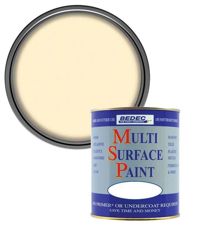 Bedec Multi Surface Paint - Satin - Soft Yellow - 750ml