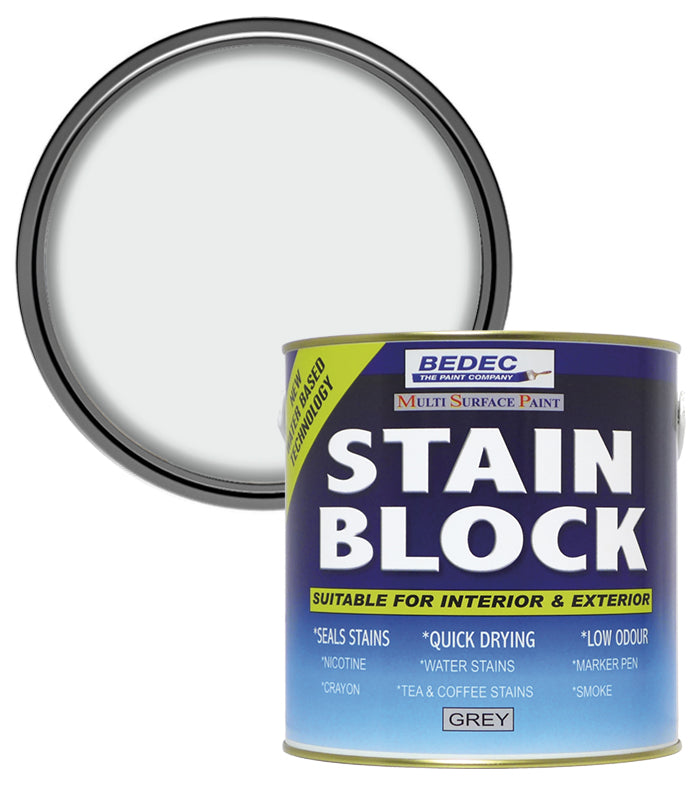 Bedec Stain Block Paint - Translucent Grey - 2.5 Litre
