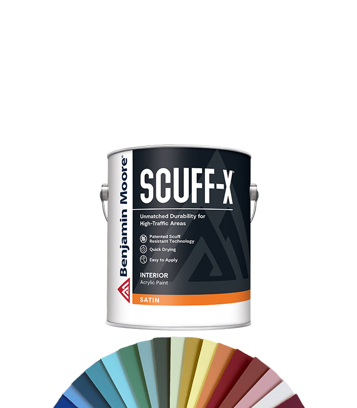 Benjamin Moore Scuff-X Satin - Quart 0.94L - Tinted Mixed Colour