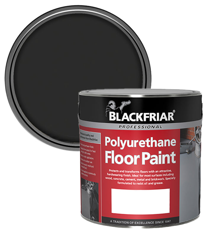 Blackfriar Polyurethane Floor Paint - Hard Wearing - Black - 5 Litre