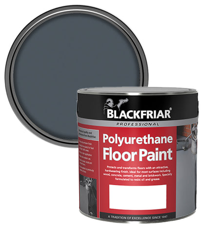 Blackfriar Polyurethane Floor Paint - Hard Wearing - Dark Grey - 5 Litre