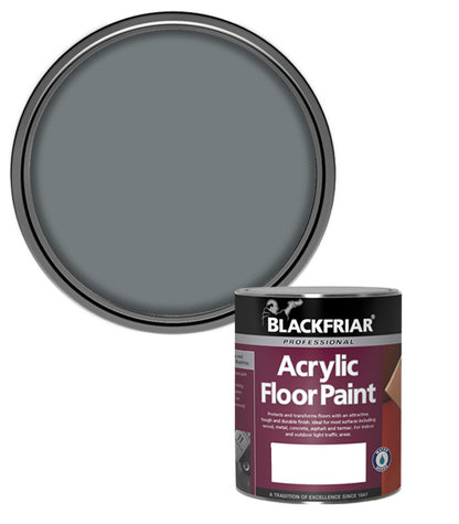 Blackfriar Acrylic Floor Paint - Hard Wearing - Mid Grey - 1 Litre