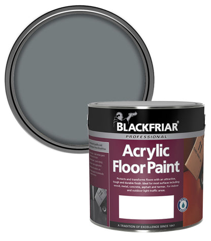 Blackfriar Acrylic Floor Paint - Hard Wearing - Mid Grey - 2.5 Litre