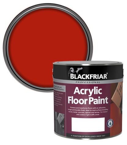 Blackfriar Acrylic Floor Paint - Hard Wearing - Tile Red - 2.5 Litre