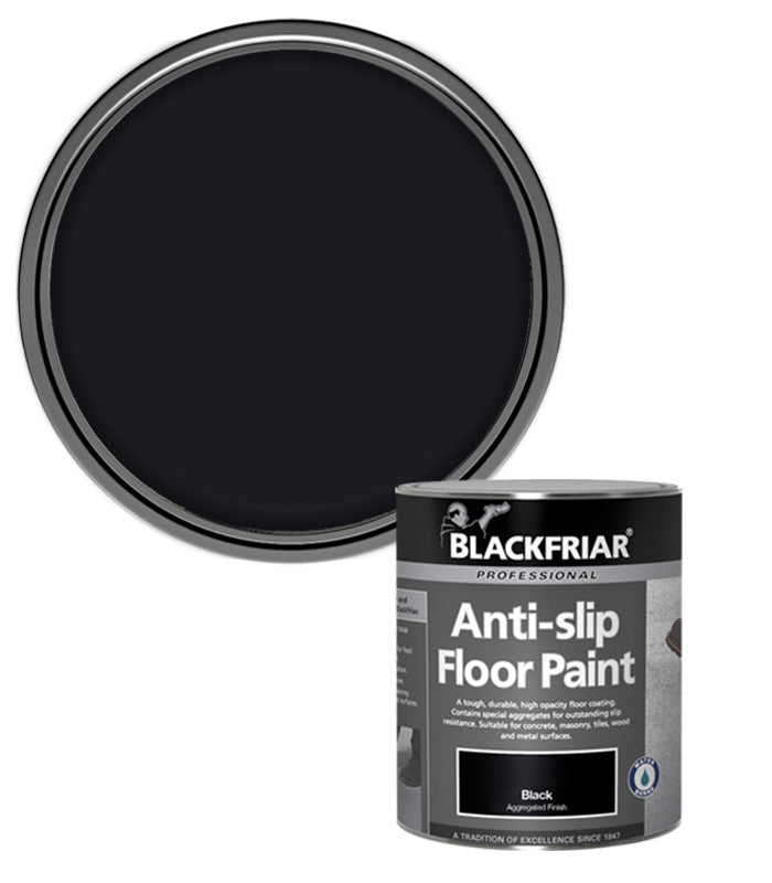 Blackfriar Anti-Slip Floor Paint - Tough and Durable - Black - 1 Litre