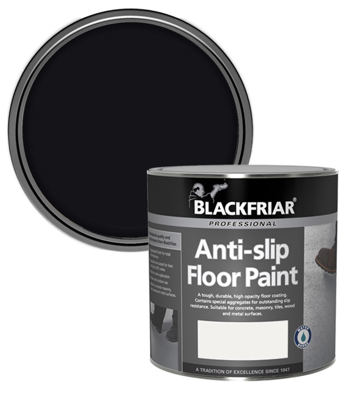 Blackfriar Anti-Slip Floor Paint - Tough and Durable - Black - 2.5 Litre