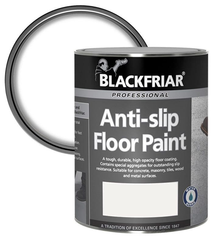 Blackfriar Anti-Slip Floor Paint - Tough and Durable - White - 5 Litre