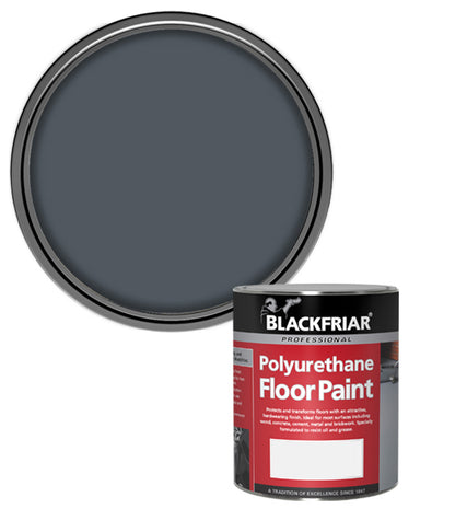 Blackfriar Polyurethane Floor Paint - Hard Wearing - Dark Grey - 1 Litre