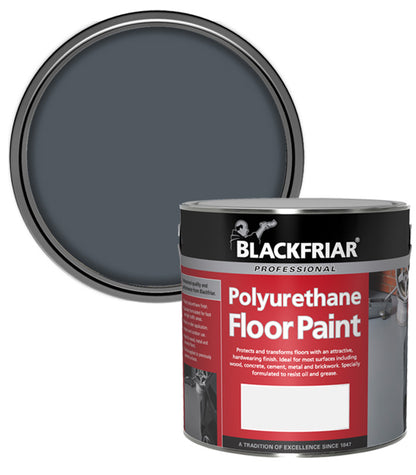 Blackfriar Polyurethane Floor Paint - Hard Wearing - Dark Grey - 2.5 Litre