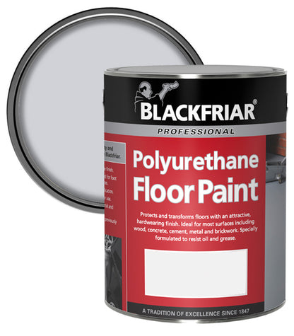 Blackfriar Polyurethane Floor Paint - Hard Wearing - Light Grey - 5 Litre