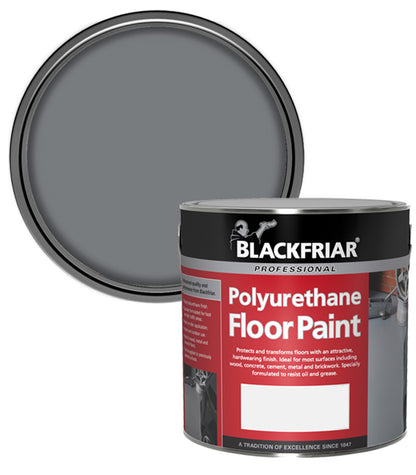 Blackfriar Polyurethane Floor Paint - Hard Wearing - Mid Grey - 2.5 Litre