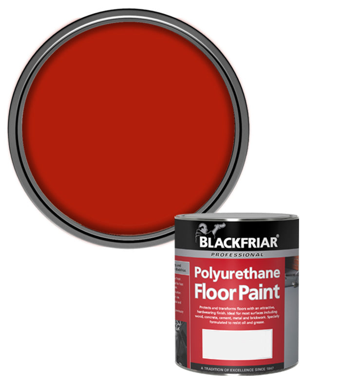 Blackfriar Polyurethane Floor Paint - Hard Wearing - Tile Red - 1 Litre