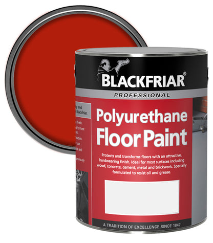 Blackfriar Polyurethane Floor Paint - Hard Wearing - Tile Red - 5 Litre