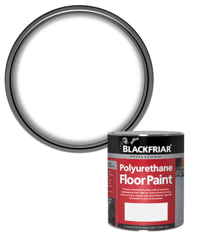 Blackfriar Polyurethane Floor Paint - Hard Wearing - White - 1 Litre