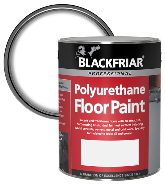 Blackfriar Polyurethane Floor Paint - Hard Wearing - White - 5 Litre