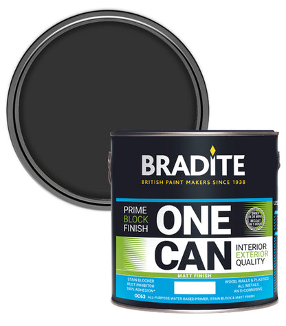 Bradite One Can Matt O63 Primer and Finish - Anthracite Grey - 2.5L