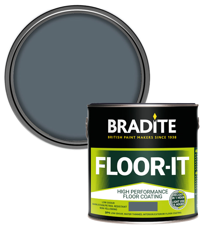 Bradite Floor IT High Performance Floor Coating - Dark Grey - 2.5L