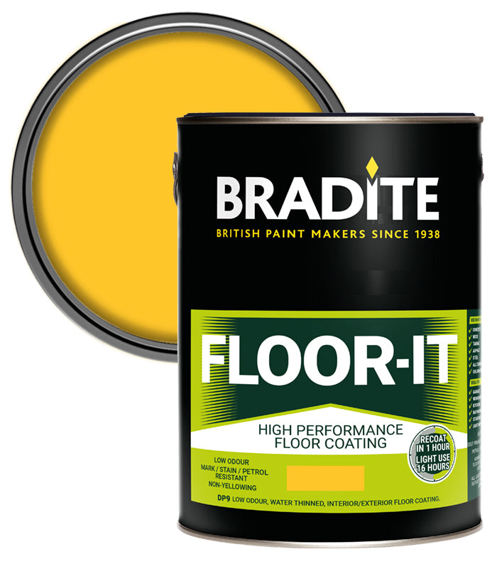 Bradite Floor IT DP9 High Performance Floor Coating - Yellow - 5L
