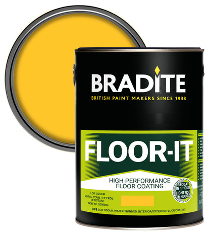 Bradite Floor IT DP9 High Performance Floor Coating - Yellow - 5L