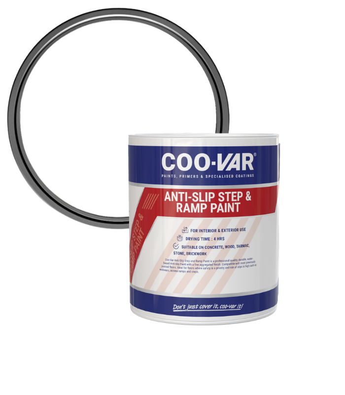 CooVar Anti Slip Step and Ramp Paint - Clear - 1 Litre