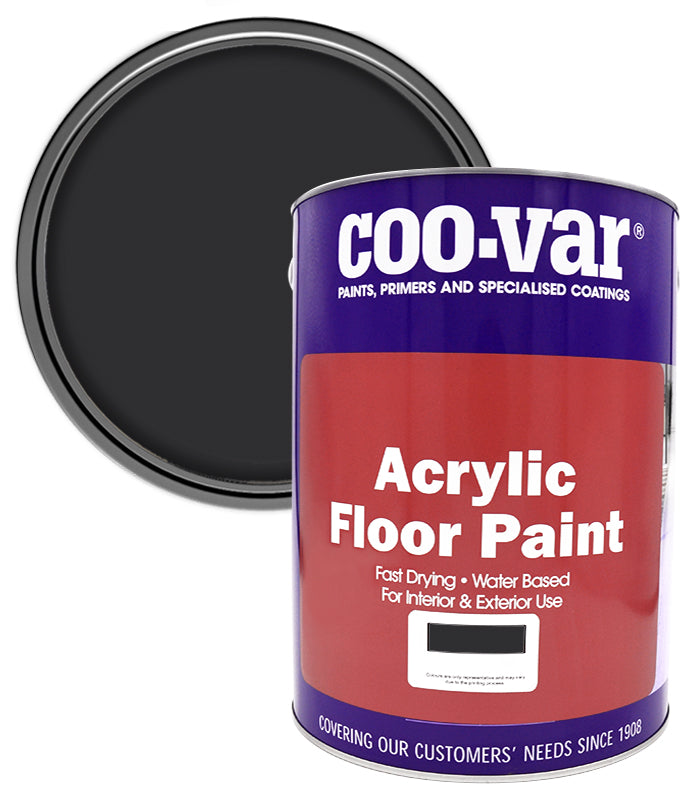 CooVar Acrylic Floor Paint - Black - 5 Litre