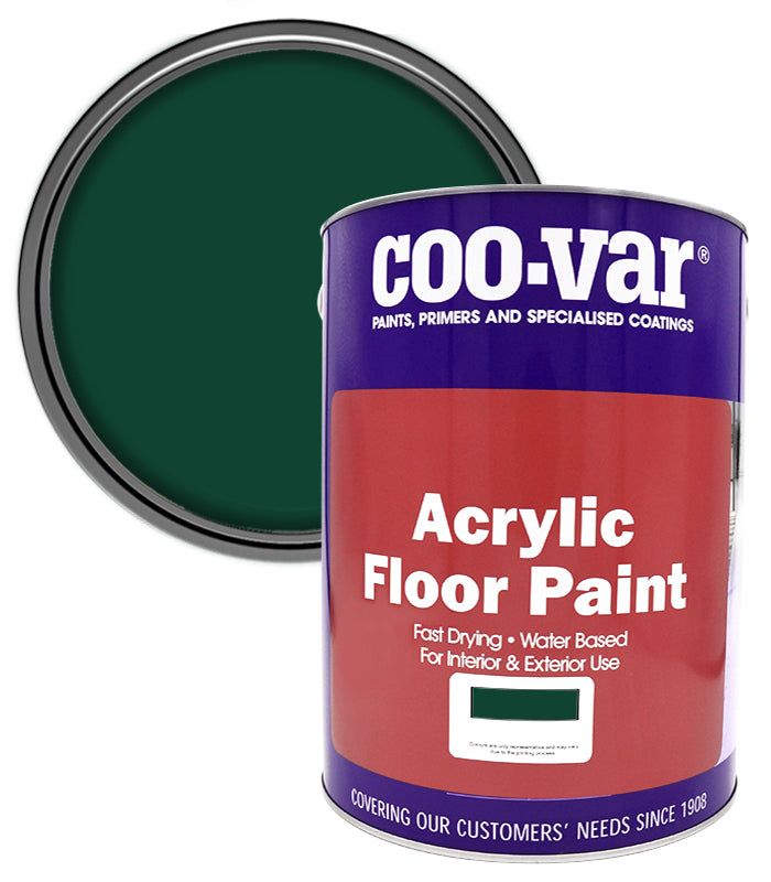 CooVar Acrylic Floor Paint - Forest Green - 5 Litre
