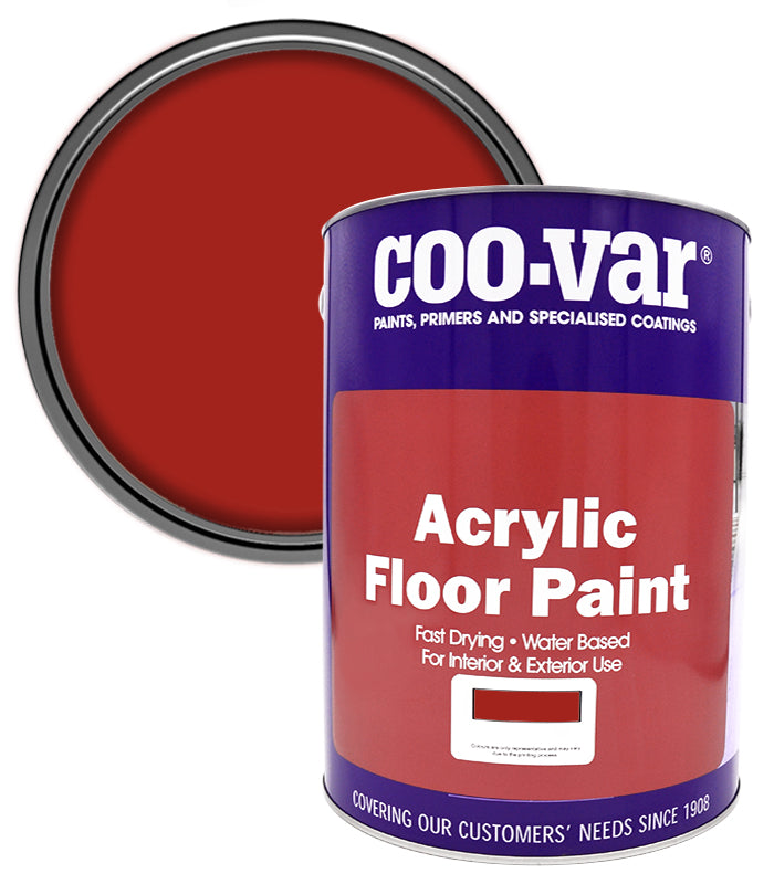 CooVar Acrylic Floor Paint - Tile Red - 5 Litre