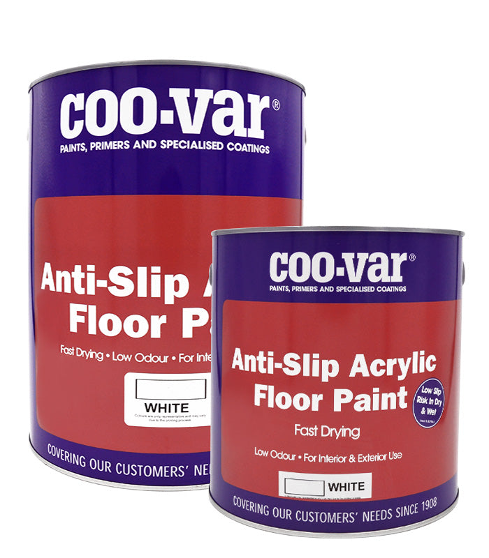 CooVar Anti Slip Acrylic Floor Paint - All Colours - All Sizes