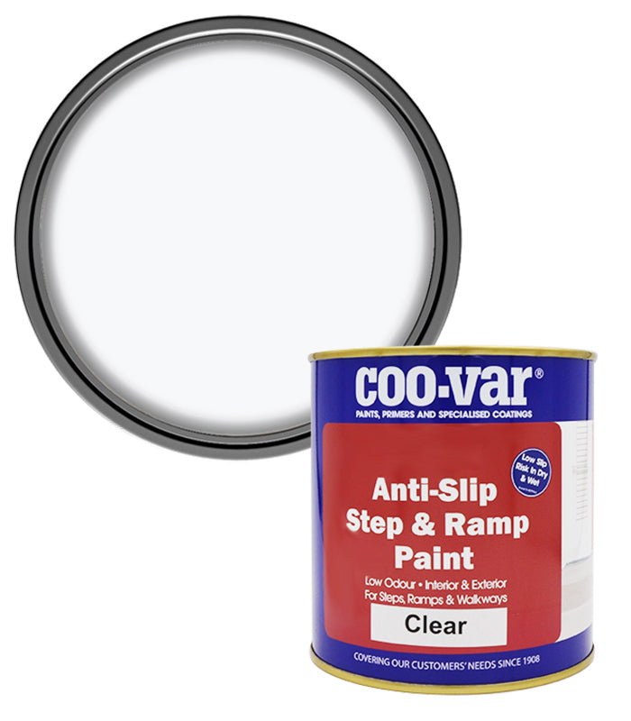 CooVar Anti Slip Step and Ramp Paint - Clear - 1 Litre